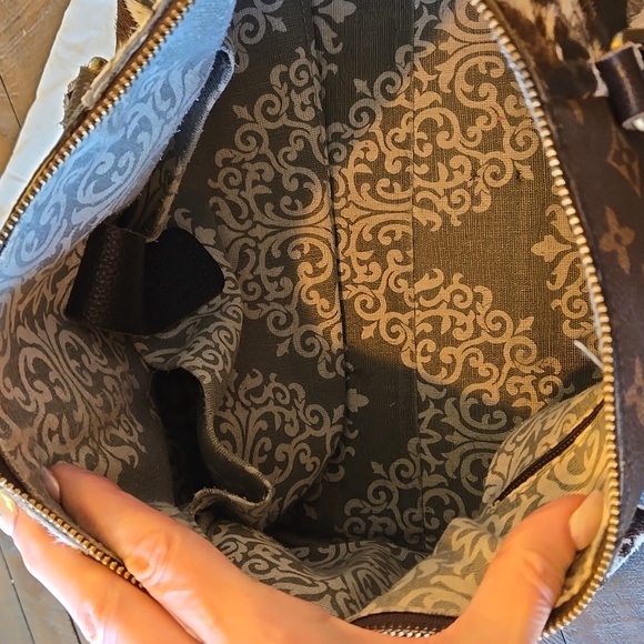 Cowhide Pony Hair REPURPOSED LV Satchel - Picture 9 of 16